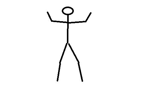 stick figure drawing of a healthy person