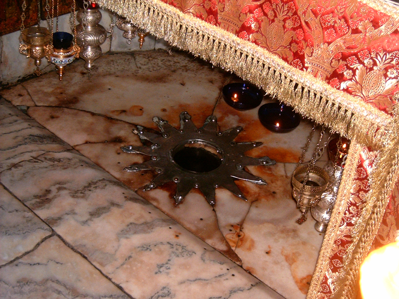 This 'MagPro Photo of the Day' shows the spot located in Bethleham, Palestine inside the Basilica of the Nativity where it is thought that Yeshua Mashiach (Jesus Christ) was born. Before Christ was born, Micah prophesied (as recorded in Micah 5:2) 'But you, Bethlehem Ephrathah, though you are small among the clans of Judah, out of you will come for me one who will be ruler over Israel, whose origins are from of old, from ancient times.'  And this prophecy was fulfilled (as recorded in Matthew 2:1), 'Now when Jesus was born in Bethlehem of Judaea in the days of Herod the king, behold, there came wise men from the east to Jerusalem,' Misop Baynun