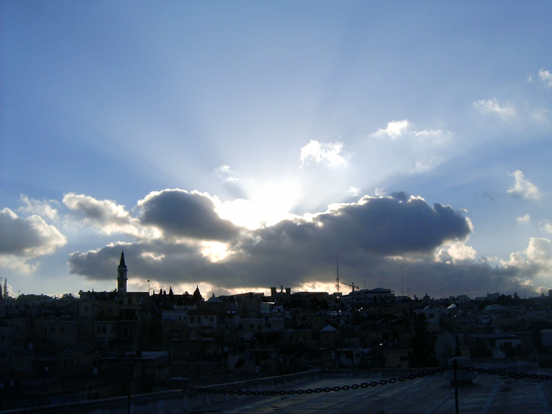 MagPro Photo of the Day:

The Sun Shining Through the Clouds over Jerusalem

From the roof of the Austrian Hospice, located in the Old City, Jerusalem, I witnessed this magnificent view. When our lives get cloudy, with the troubles of this life, we can still focus on the light of God that can shine through any obstruction – if we look hard enough to see it. But it can often be easy to see. 

Click on this photo or MagPro Photos to see even more