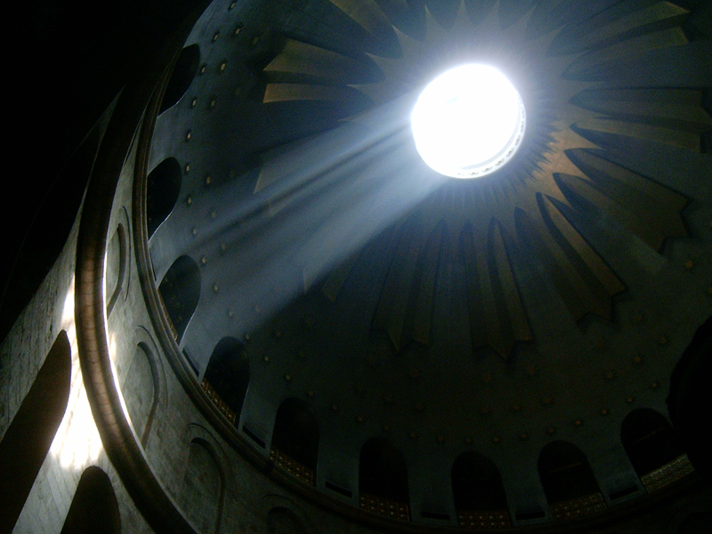 This 'MagPro Photo of the Day' shows the Sun shining through the top of the Basilica of the Holy Sepuchre – located in the Old City Jerusalem, Israel. Misop Baynun